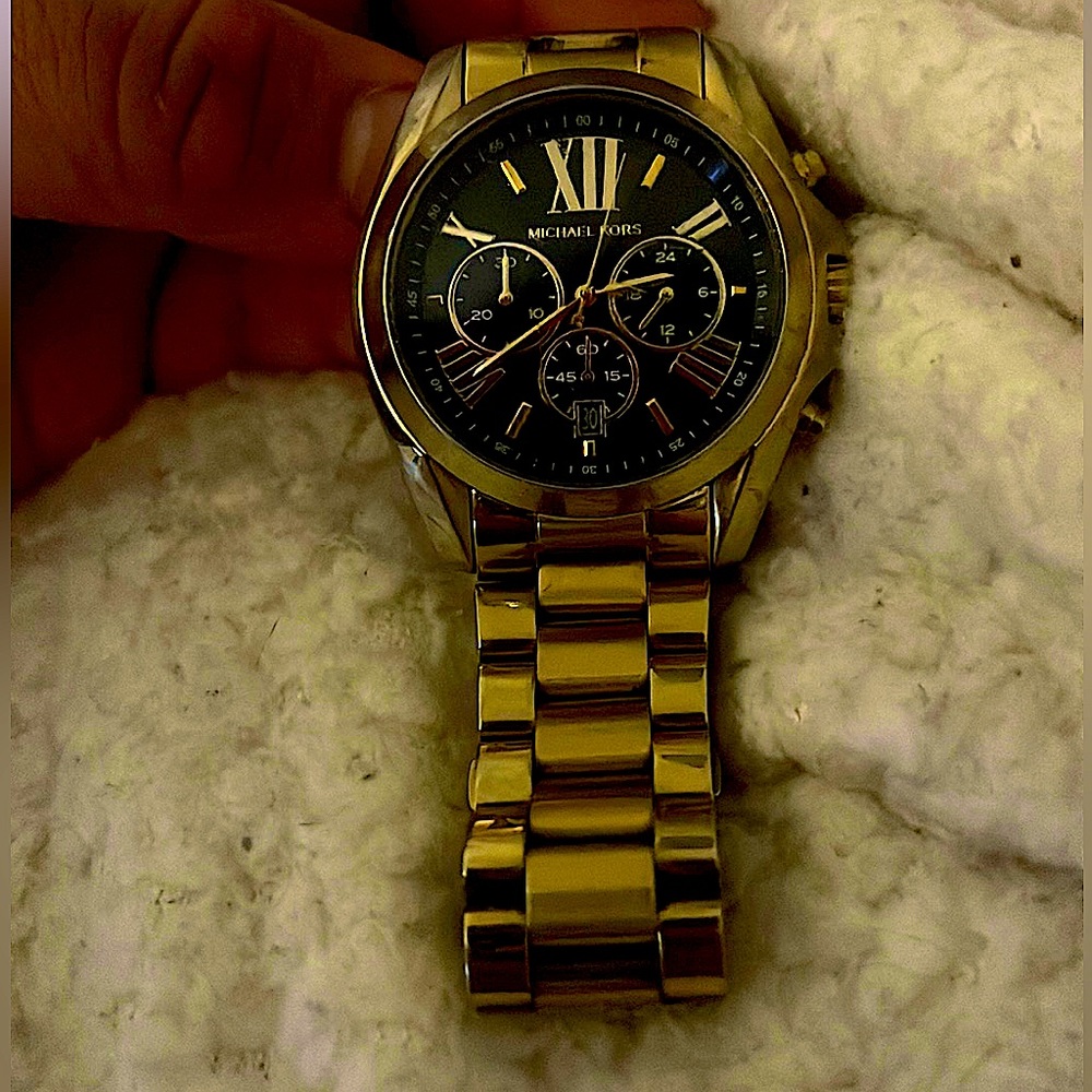 MK Bradshaw edition gold tone watch